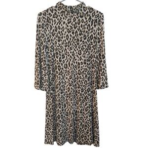 Chico’s Leopard Print Stretch Dress | Size Small | Animal Print | Rayon Blend